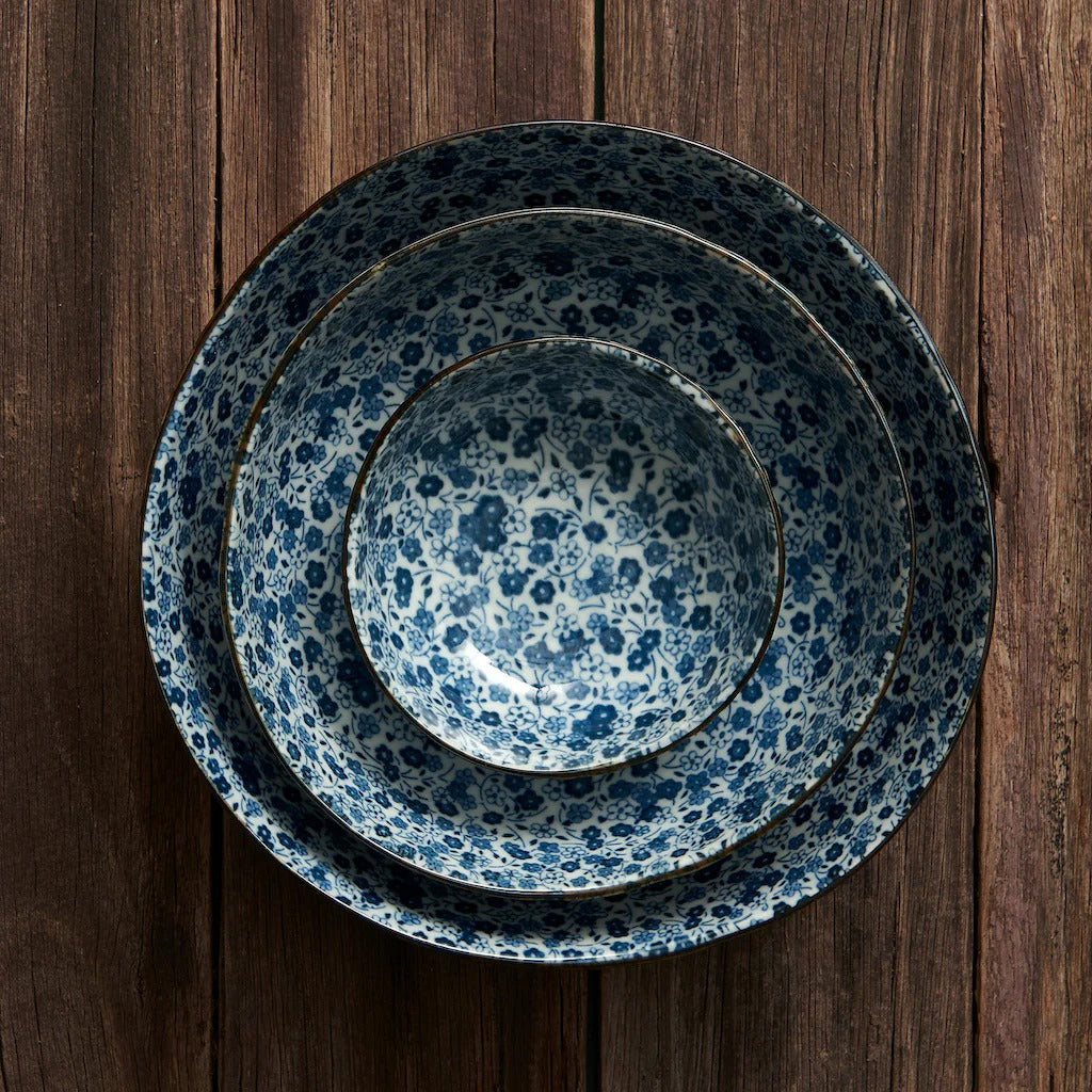 Made in Japan - Blue Daisy Japanese Bowls