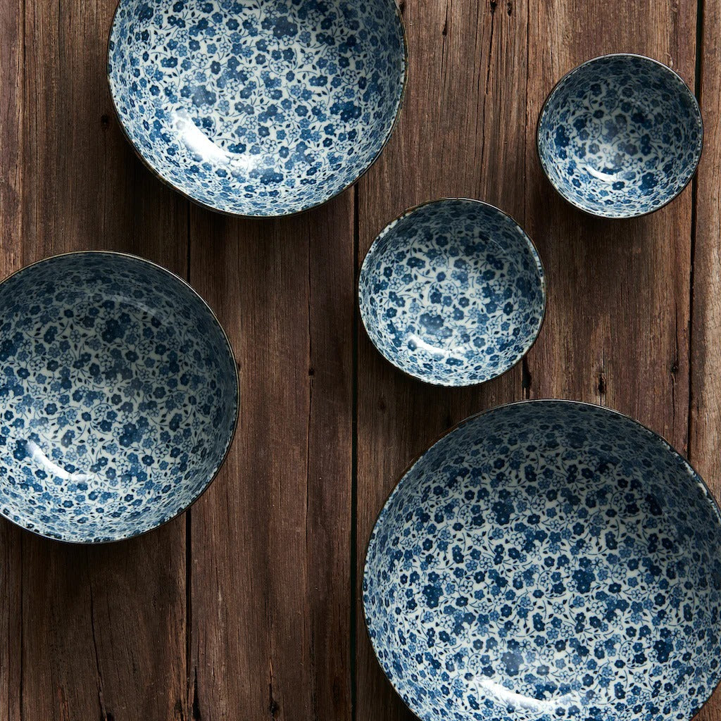 Made in Japan - Blue Daisy Japanese Bowls