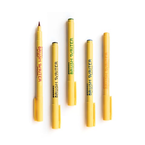 Penco - Brush Writer Pen - Set of 5 - Assorted Colours