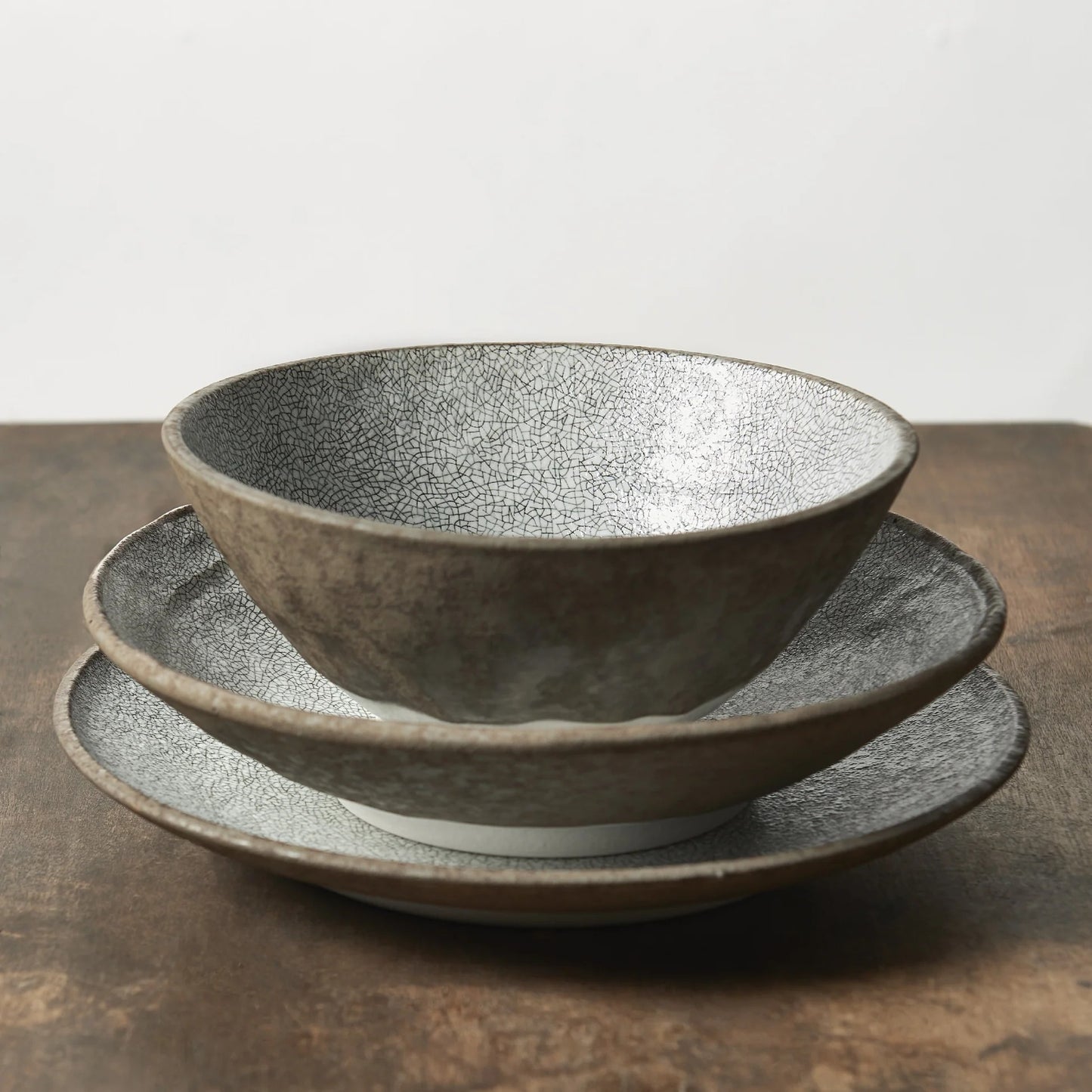 Made in Japan - Udon Bowl 19.5cm Crazed Grey