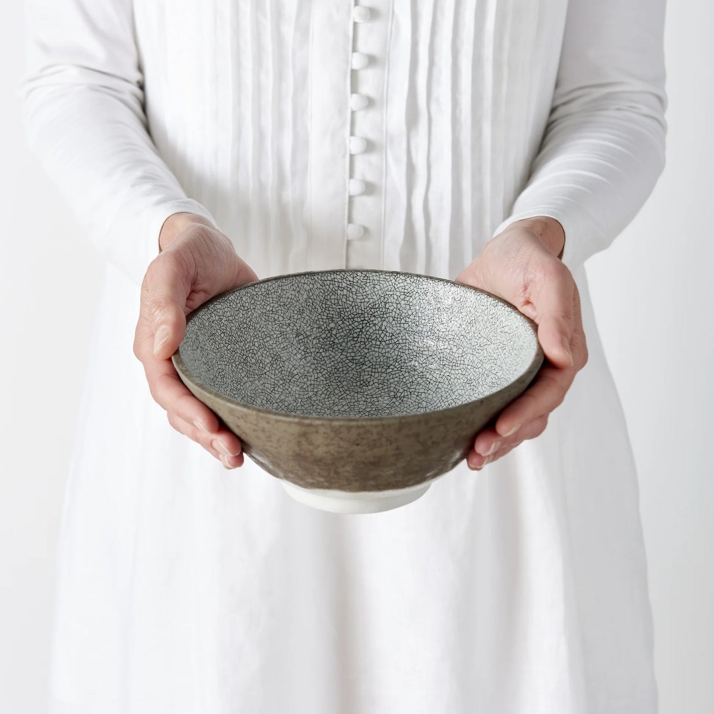 Made in Japan - Udon Bowl 19.5cm Crazed Grey