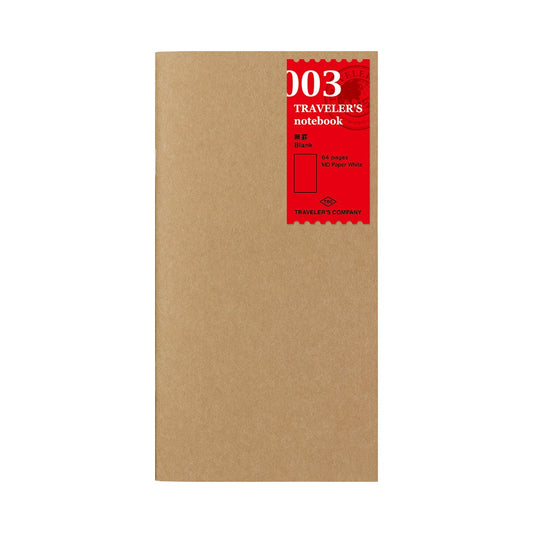 TRAVELER'S 003 Blank Regular Notebook Insert