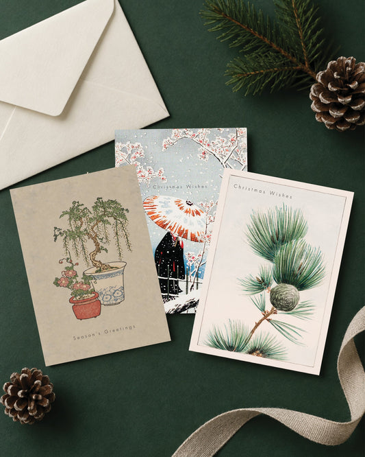 Kiku Print Christmas cards, six designs