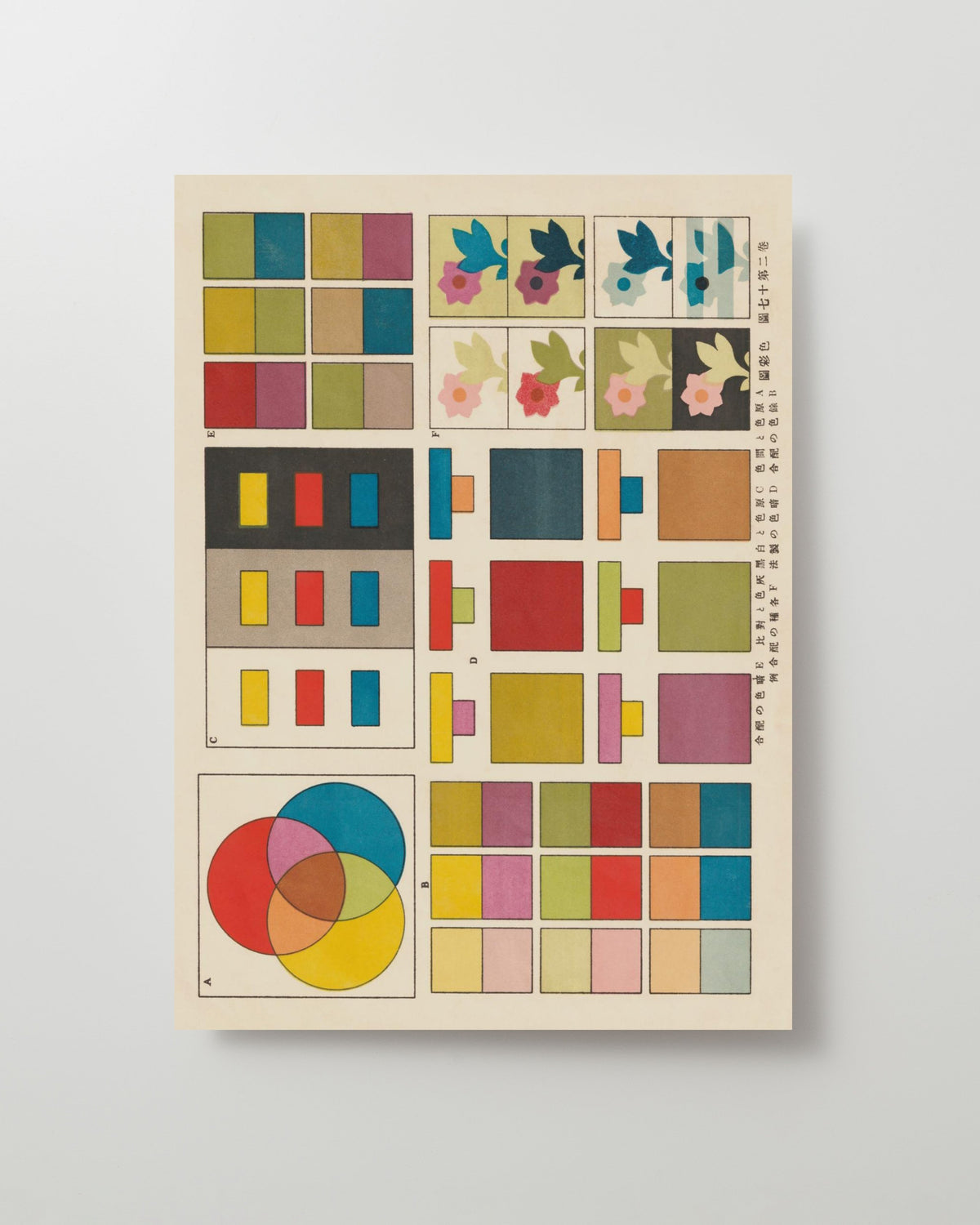 Kiku Print Greeting Card, Colour Chart #2