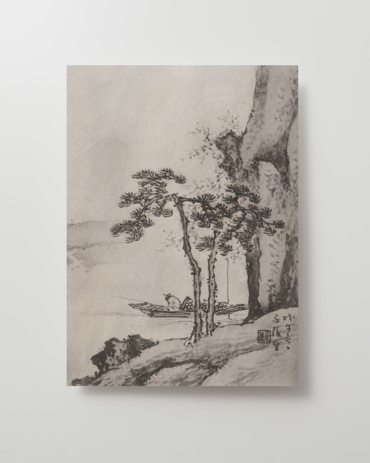 Kiku Print Greeting Card, Fisherman