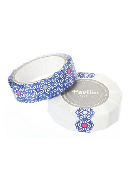 Washi Tape Lace Asanoha Blue