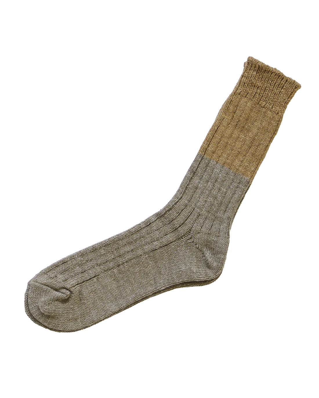 Nishiguchi Boston Wool Cotton Ribbed Slab Socks