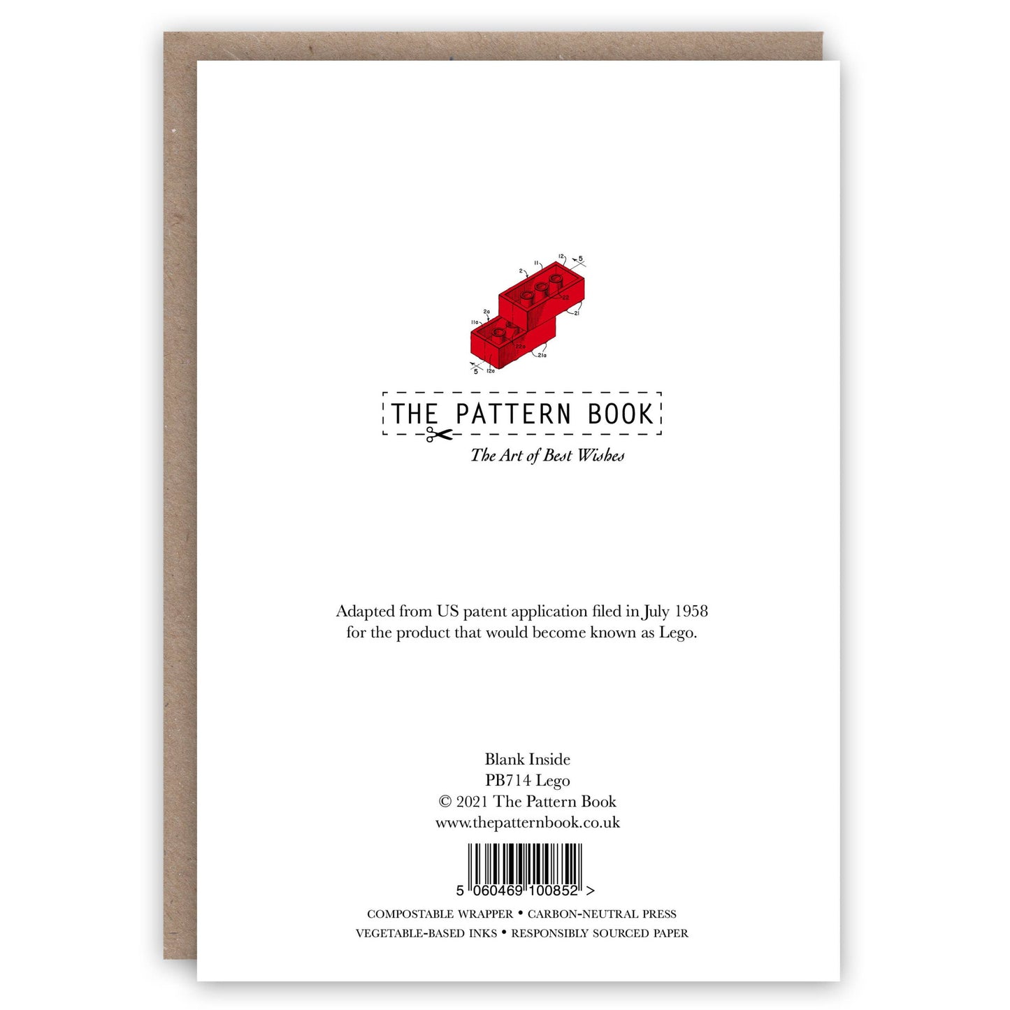 The Pattern Book - Lego greeting card