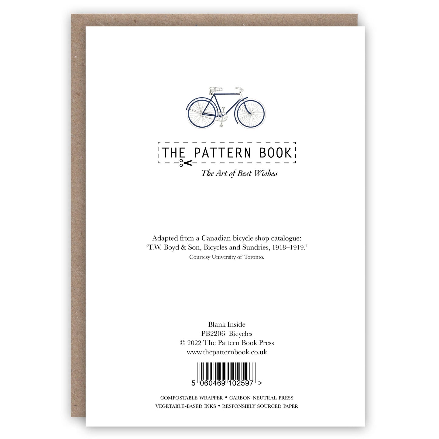 The Pattern Book - Bicycles greeting card