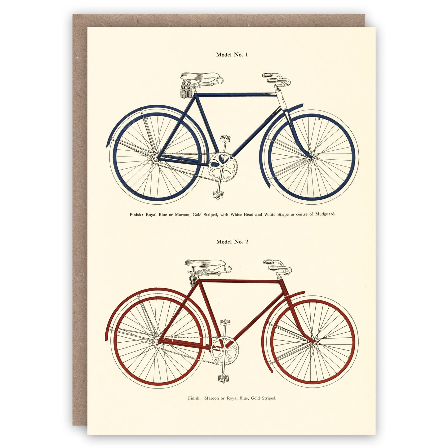 The Pattern Book - Bicycles greeting card