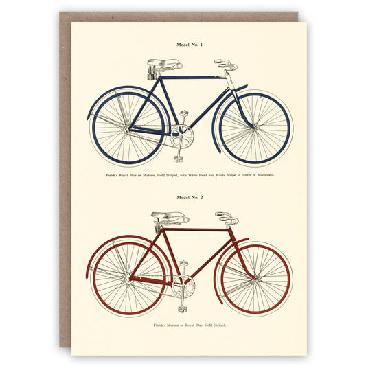 The Pattern Book - Bicycles greeting card