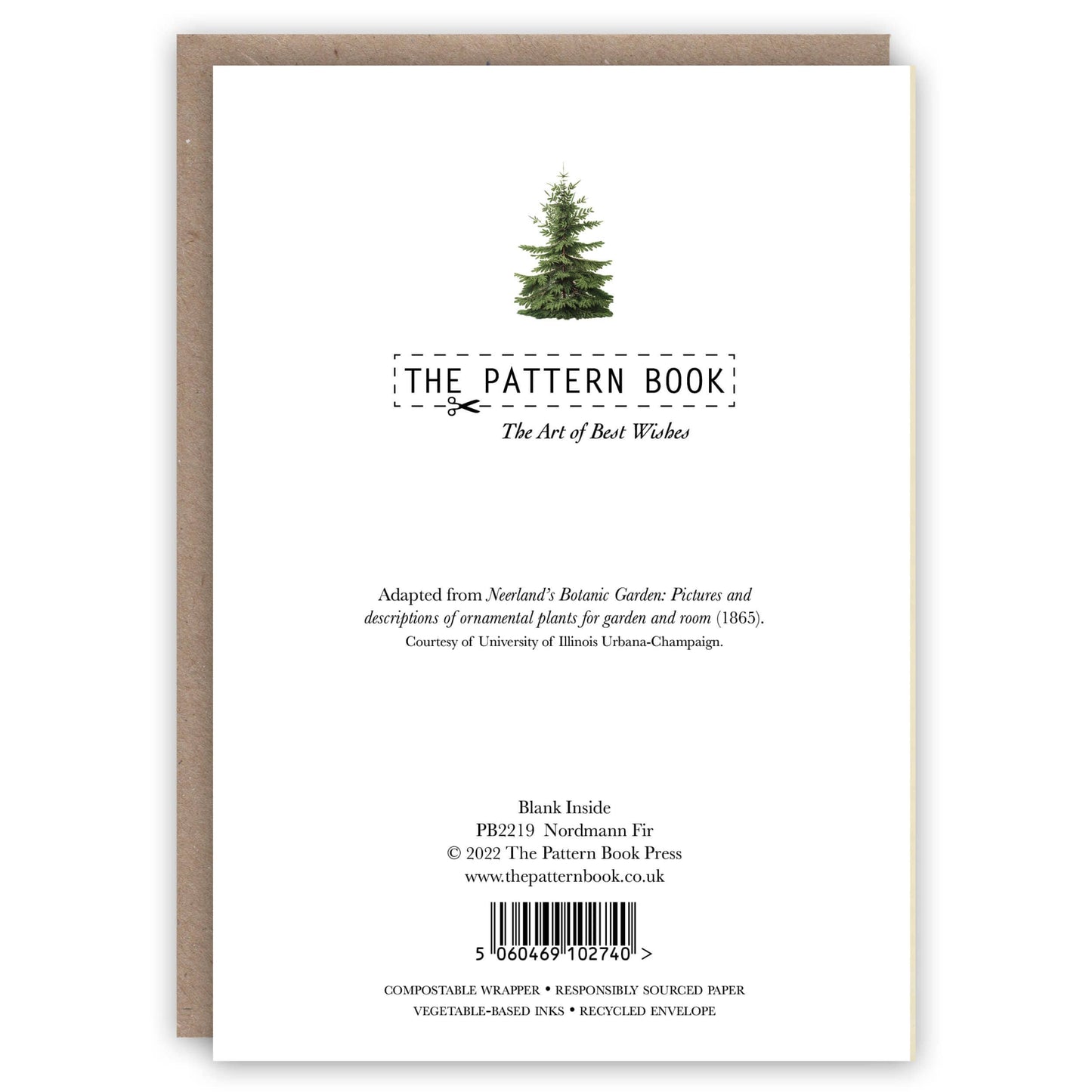 The Pattern Book - Nordmann Fir Christmas card