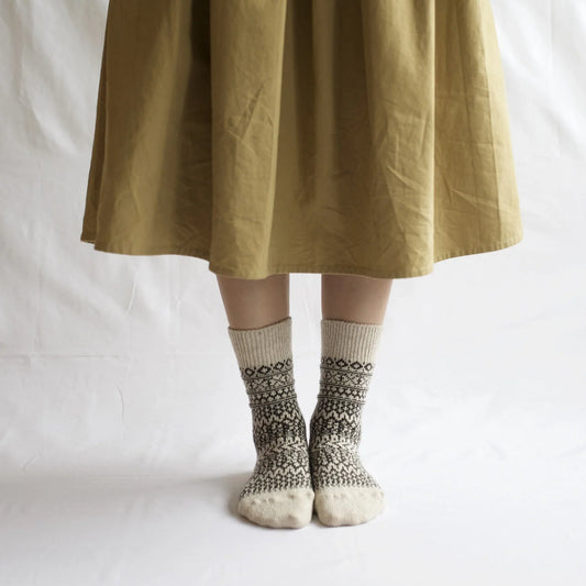 Nishiguchi Kutsushita Oslo Wool Jacquard Socks